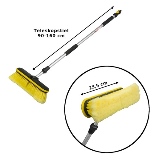 Alu teleskop waschbürste - alu,
